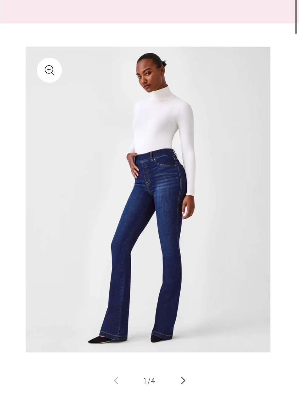 SPANX Dark Blue High-Rise Flare Jeans